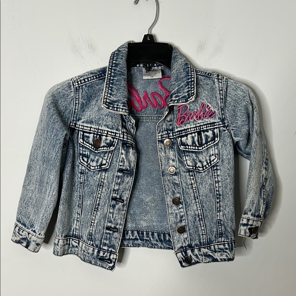 Barbie Girl’s Denim Button Down Embroidered Jacket - Picture 1 of 5